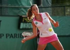 Mini-jupe d'Alizé Cornet